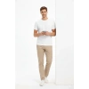 Erkek Bisiklet Yaka Tişört Regular Kalıp Basic Pamuklu Günlük Kullanım T-shirt - Beyaz