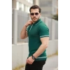 Erkek Fermuarlı Yakalı Kısa Kollu T-shirt
