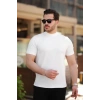 Erkek Ince çizgi Dokulu Kısa Kollu T-shirt