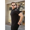Erkek Ince çizgi Dokulu Kısa Kollu T-shirt