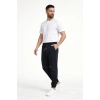 Erkek Jogger Eşofman Altı Rahat Kalıp, Cepli, Lastikli Paça, Günlük Spor Pantolon - Siyah