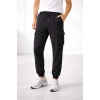 Erkek Jogger Eşofman Altı Regular Fit , Kargo Cepli, Lastikli Paça, Günlük Spor Pantolon - Füme