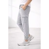 Erkek Jogger Eşofman Altı Regular Fit , Kargo Cepli, Lastikli Paça, Günlük Spor Pantolon - Gri