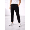 Erkek Jogger Eşofman Altı Regular Fit , Kargo Cepli, Lastikli Paça, Günlük Spor Pantolon - Siyah