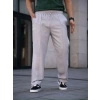 Erkek Keten Cepli Çıma Dikişli Jogger Buggy Pantalon Rahat Kalıp - Gri