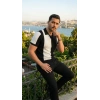 Erkek Kısa Kollu Polo Yakalı Blok Desenli Triko Bluz