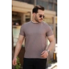 Erkek Omuzlar çizgi Detaylı Kısa Kollu T-shirt
