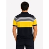 Erkek Pike Kumaş Çizgili Polo Yaka Tişört Kısa Kol Yazlık T-Shirt - Lacivert