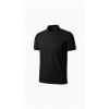 Erkek Pike Kumaş Düğmeli Yaka Regular Fit Günlük Kısa Kol Tişört T-shirt - Siyah