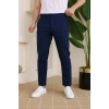 Erkek Slim Fit Likralı Bilek Boy Dilli Kumaş Pantolon