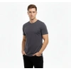 Erkek T-Shirt Bisiklet Yaka Slim Fit Dar Kesim Likralı Tişört Günlük Basic Body - Füme