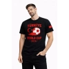 Erkek Türkiye World Cup 2026 Baskılı Tişört Futbol Temalı Forma T-Shirt - Siyah