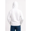 Erkek Üç İplik Kapüşonlu Kanguru Cepli SweatShirt Hoodie - Beyaz