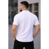 Erkek Waffle Kumaş Kısa Kollu Düğmeli Açık Yaka Regular Fit Gömlek - Beyaz