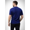 Erkek Yazlık Triko Dokuma Tişört Kısa Kol Bisiklet Yaka Örgü Desenli T-Shirt - Lacivert