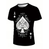 Erkekkısa Kollu Yuvarlak Yaka Desenli Viskon T-shirt