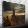 Fantastik Kayalıklara Oyulmuş Tarihi Kale Kanvas Tablo 50 x 70