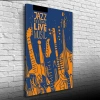 Festival Afişi Siyah Turuncu Renklerde Kanvas Tablo 50 x 70