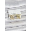 Füsun Küpesi Model Gold Renk Kelebek Model Pirinç Kadın Küpe