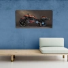 Futuristik Motosiklet Resmi Kanvas Tablo 60 x 120