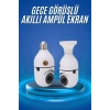 Gece Görüşlü Akıllı Dönebilen Ev Kamerası Ampül Kamera