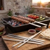 Geniş Yassı Metal Adana Kebap Şişi - 50 cm
