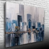 Gökdelenler ile köprünün suya yansıması Yağlıboya Kanvas Tablo 50 x 70