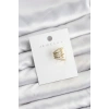 Gold Renk Pirinç Zirkon Taşlı Kıkırdak Earcuff Küpe