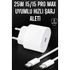 Güç Adaptörü ve Kablosu Şarj Aleti 15/15 Pro Max Uyumlu Hızlı Şarj