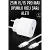 Güç Adaptörü ve Kablosu Şarj Aleti 15/15 Pro Max Uyumlu Hızlı Şarj