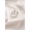 Gümüş Renk Metal Kelebek Model Kadın Yüzük