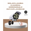 Güneş Enerjili LED Lamba + Güvenlik Kamerası Görünümlü– 5-8 m Hareket Algılamalı, Beyaz Işık