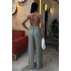 Halter Yaka Yelekli Modal Takım 10144