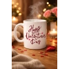 Happy Valentine’s Day Baskılı Porselen Kupa Model 2 – Sevgililer Günü Özel Tasarım