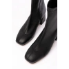 HC-2700 Siyah Streç Topuklu Fermuarlı Günlük Kadın Bot