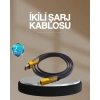 Hızlı Şarj Destekli 65W Örgülü USB-C ve USB-A Çoklu Şarj Kablosu