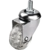 Hts 302 - 50x20 mm Şeffaf Makaralı Vidalı Teker