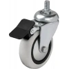 Hts 354 - 75x25 mm PVC Makaralı Vidalı Frenli Teker 4 Adet
