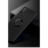 Huawei P Smart S Kılıf Range Yüzüklü Silikon - Siyah