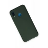 Huawei P20 Lite Kılıf Nano içi Kadife Silikon - Koyu Yeşil