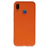 Huawei P20 Lite Kılıf Nano içi Kadife Silikon - Turuncu