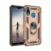 Huawei P20 Lite Kılıf Sofya Yüzüklü Silikon Kapak - Gold