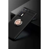 Huawei P40 Kılıf Range Yüzüklü Silikon - Siyah-Gold