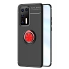 Huawei P40 Kılıf Range Yüzüklü Silikon - Siyah-Kırmızı