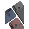 Huawei P40 Lite E Kılıf Auto Focus Karbon Kapak - Kahverengi
