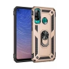 Huawei P40 Lite E Kılıf Sofya Yüzüklü Silikon Kapak - Gold