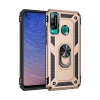 Huawei P40 Lite E Kılıf Sofya Yüzüklü Silikon Kapak - Gold