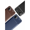 Huawei Y5P Kılıf Auto Focus Karbon Kapak - Lacivert