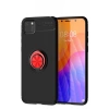 Huawei Y5P Kılıf Range Yüzüklü Silikon - Siyah-Kırmızı