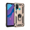 Huawei Y6P Kılıf Sofya Yüzüklü Silikon Kapak - Gold